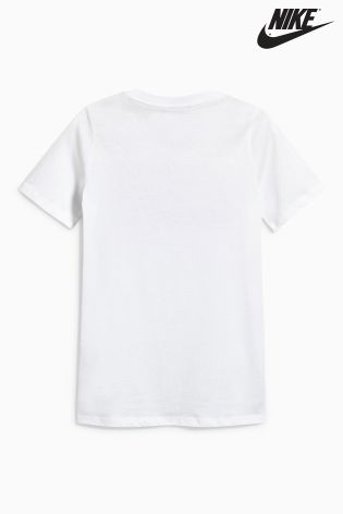 Nike White Block Logo T-Shirt